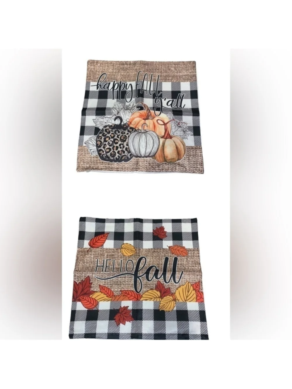 2 farmhouse fall pillow covers 18x18
